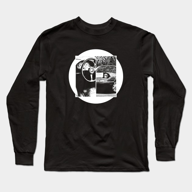 Mazda Miata MX-5 NA Black 'N White 5 (BLACK VERSION) Long Sleeve T-Shirt by Cero